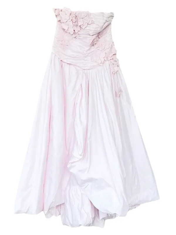 Aje Splendour Flower Applique Gown Pastel Pink Bubble Hem AU 14 US 10 Wedding - Image 10