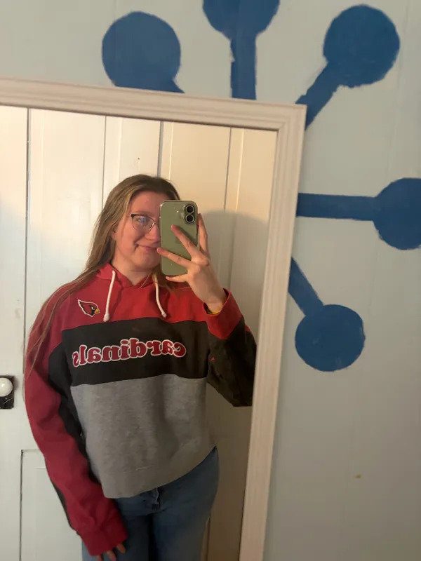 Cardinals red and gray hoodie - Image 8