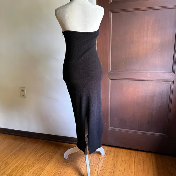 LPA | Revolve Alyssa Black Knit Halter Twist Neck Midi Dress | Small - Image 5