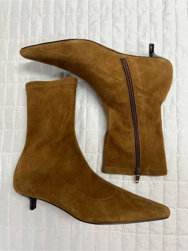 Madewell The Ciel Glove Ankle Boot in Warm Chestnut Brown Size 6.5 - Image 4