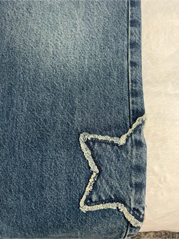 Arizona Jeans Women’s Blue Star Patch Relaxed Jeans - Image 3