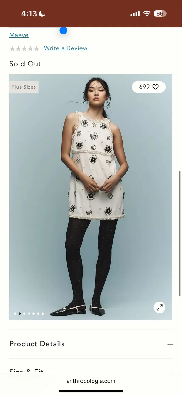 Maeve 3D Embellished Shift Mini Dress - Image 2