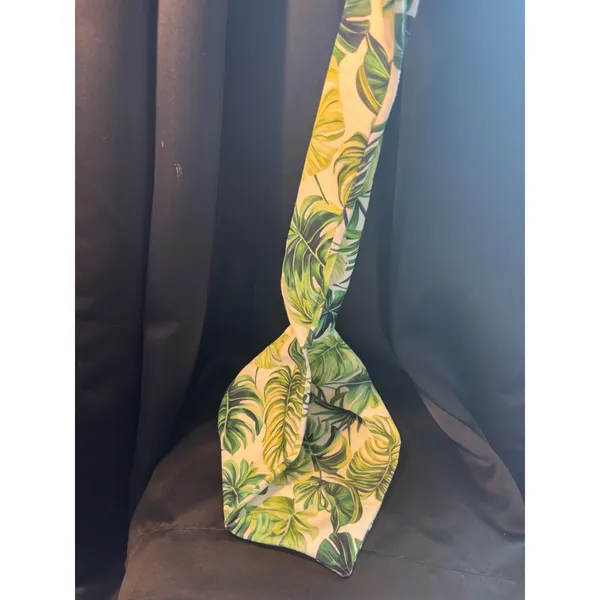 Tropical Monstera Leaf Print Knot Headband Green White Botanical Hair‎ Accessory - Image 2