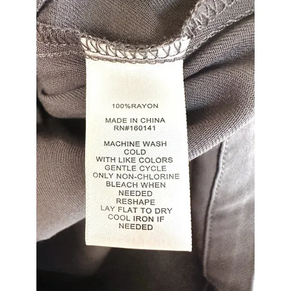 FRYE Women's 100% Rayon Shorts Size M Grey Elastic‎ Waist Tie Front Pockets NWT - Image 8
