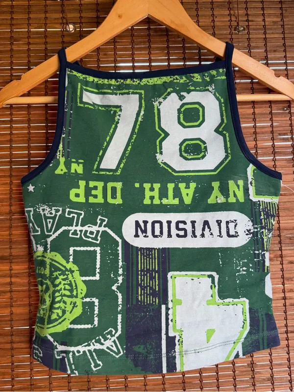 BDG Urban Outfitters Graphic Racerback Tank Top Green Small NWOT - Image 2