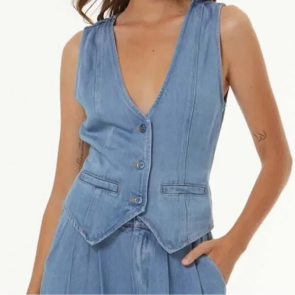 Young Fabulous and Broke denim vest - Image 4