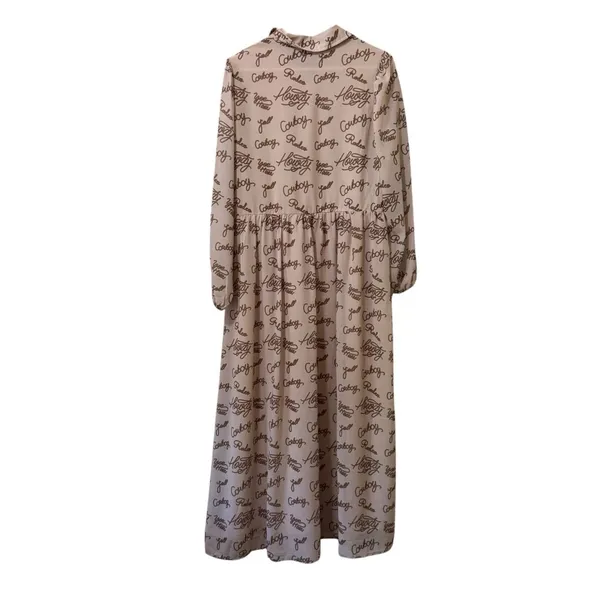 Turquoise Haven‎ Women Sz Small Lined Maxi Dress Western Country Cowgirl Prairie - Image 2
