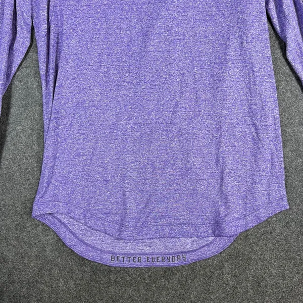 Lululemon Better Everyday Long Sleeve Shirt Purple Space Dye Heathered Top Small - Image 9