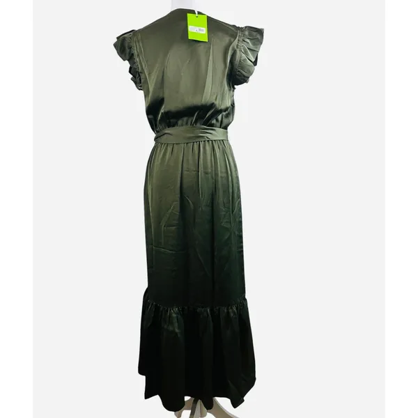 Sam Edelman Green Smocked Elastic Waist Dress - Size 6 NWT - Image 5