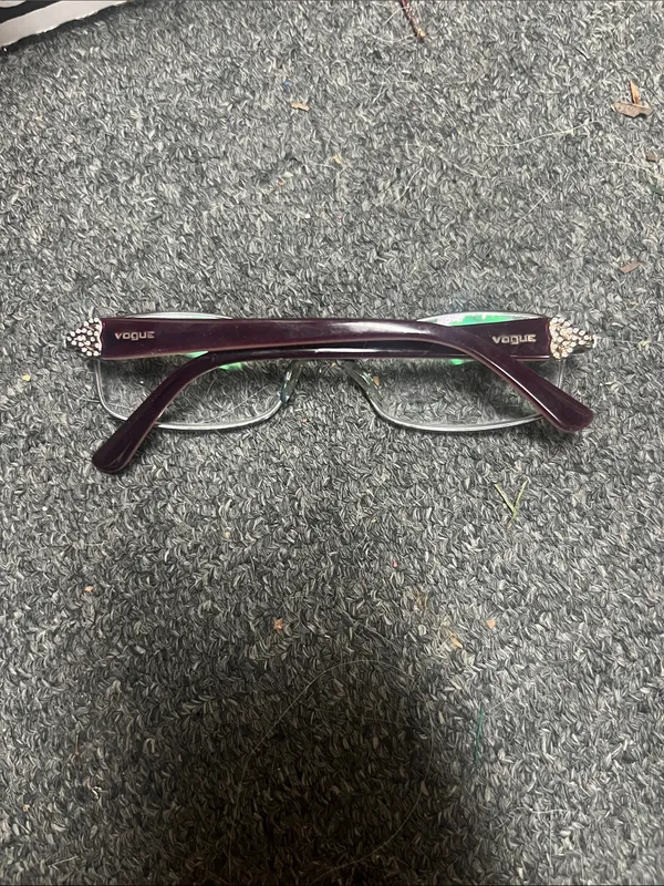 Vintage Vogue Olive Green eye glasses retro frame only - Image 11