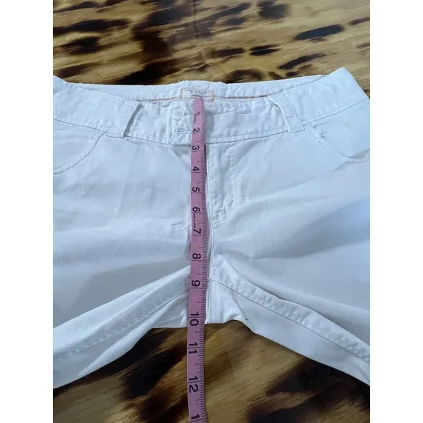 American Eagle Jeans Women Size 10 Wide Leg Crop Stretch White Classic‎ Preppy - Image 4
