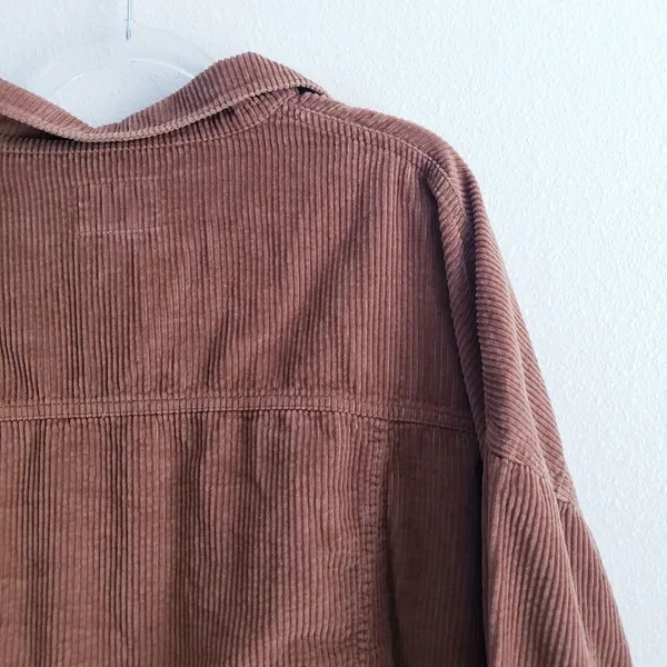 American Eagle Corduroy Distressed Cropped Jacket - Image 7