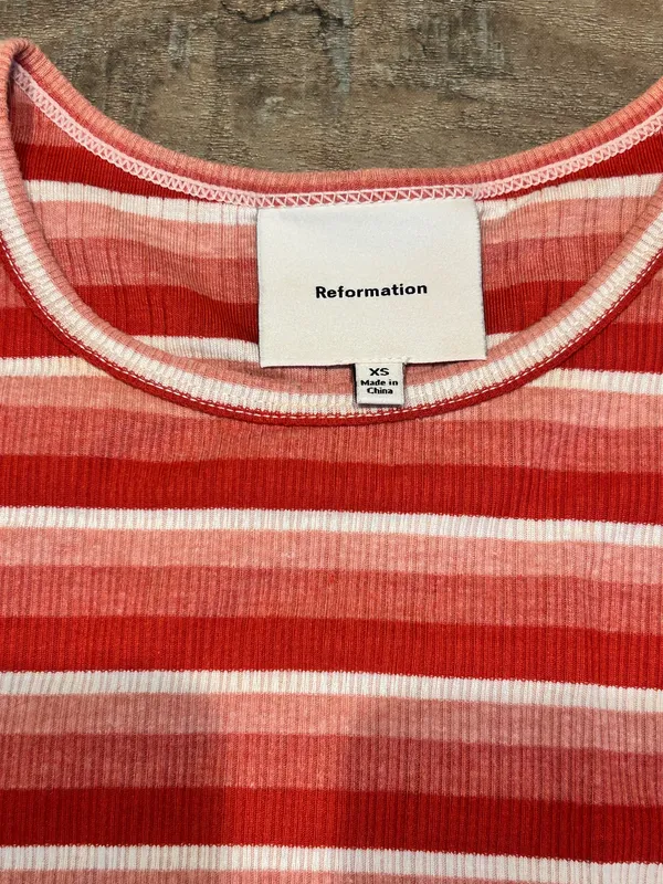 Reformation Striped Baby Tee - Image 3