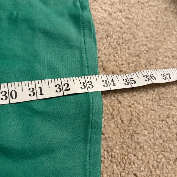 Edikted Luna st patricks Faux Leather College Green Flared Pants Size 24 - Image 14