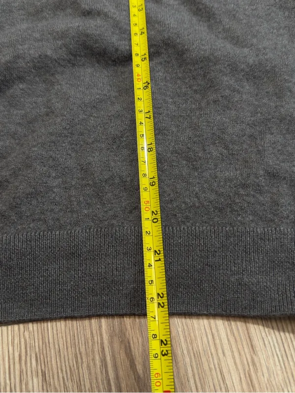 Women's M/L Brown 100% Merino Wool Sweater Vest V-Neck Preppy Knit Layer - Image 6