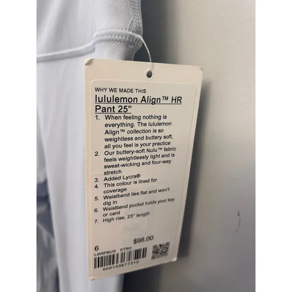 NWT Lululemon Align High-Rise Pant 25 size 6 Starch Blue STRH - Image 4