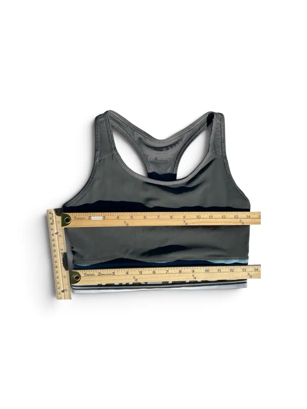 Nike Pro Swoosh Mesh Medium Support Padded Sports Bra Grey Teal Size Large - Image 3