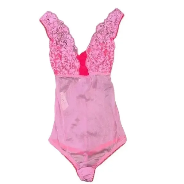 We Are Hah Pink bodysuit(Size Small) Pink - Image 5