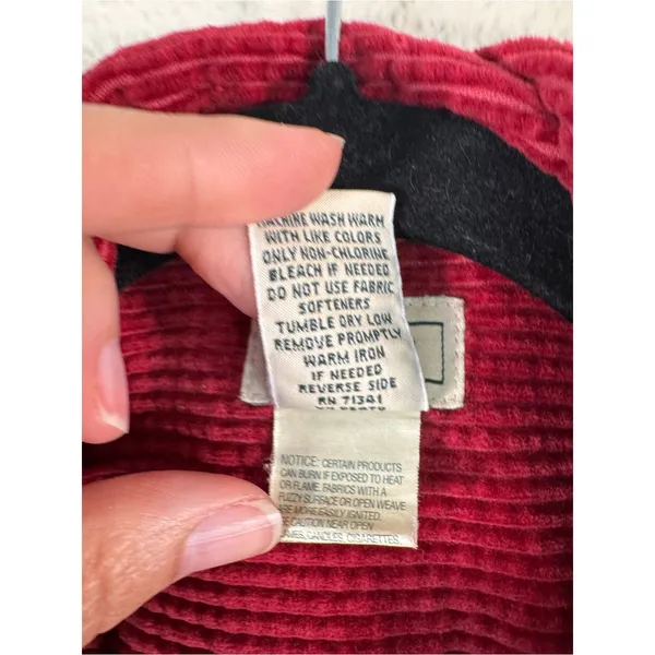 LL Bean Red Corduroy Shirt Jacket Shacket Womens S Casual Classic Cotton Fall - Image 6