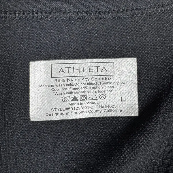 Athleta Finish Fast Racerback Seamless Women's Large Black - Image 3