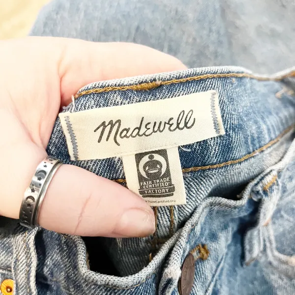 Madewell High Rise Classic Straight Leg Jeans Blue 26 - Image 3