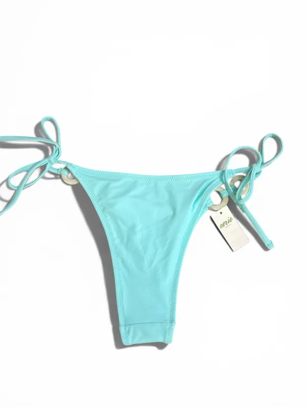 Aerie Light Blue Side-Tie Bikini Bottom Ring Detail Size XS - Image 14