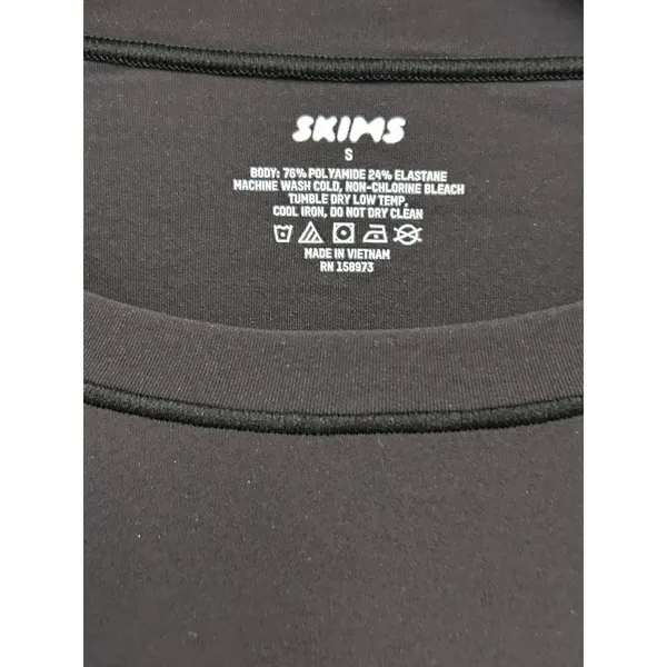 SKIMS Fits Everybody Crew Neck Long Sleeve Maxi Dress Black S NWT ( sold out) - Image 9