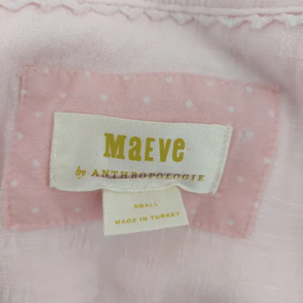 Anthropologie Maeve Tania Sacha Tiered Tunic Dress Pink Babydoll Size Small - Image 5