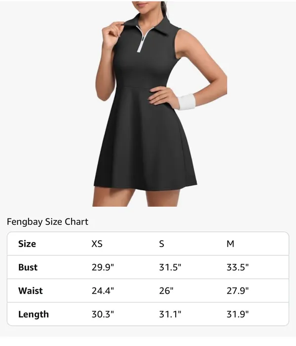Fengbay Tennis Dress for Women, Golf Dresses with Built in Shorts with 4 Pockets for Sleeveless Athletic Workout Dress - Image 6