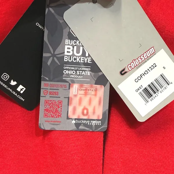 Colosseum Ohio State Buckeyes Womens S Rhinestone Drawstring Bling Hoodie NWT‎ - Image 8