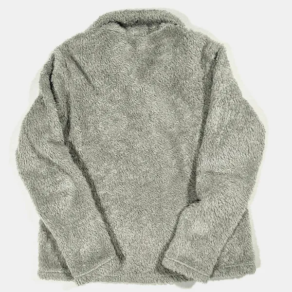 Patagonia Sherpa Fleece Womens Large Los‎ Gatos 1/4 Zip Pullover Gorpcore Gray - Image 3