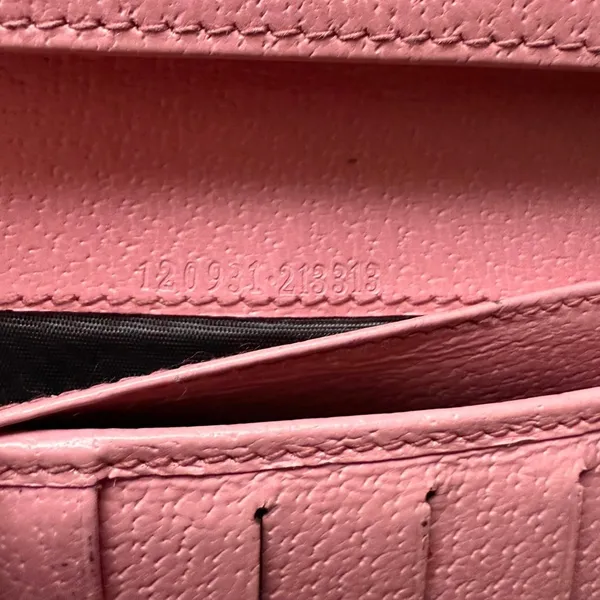 Gucci Vintage Pink Long Snap Wallet with Gold Hardware - Image 6