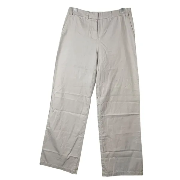 AX Armani Exchange Wide Leg Chino Pants Women's Size 0 Beige High Rise Casual - Image 2