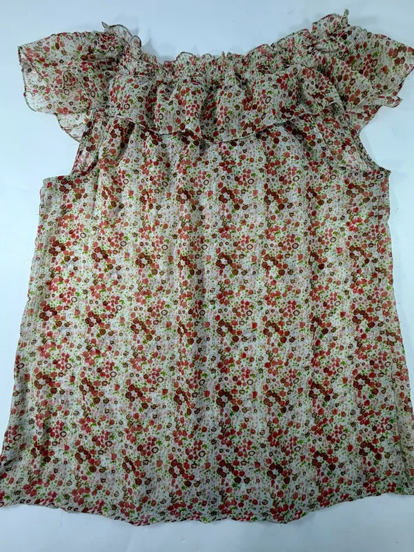 Cottagecore Ditsy Floral Smocked Ruffle Blouse Old Navy L - Image 2