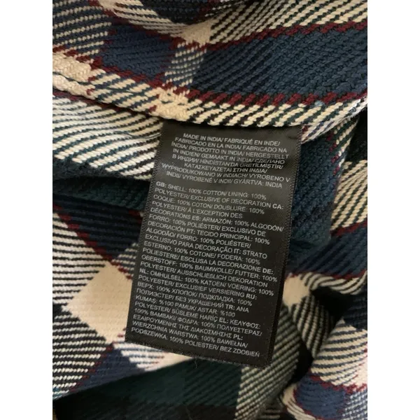 The North Face Womens Plaid Flannel Button Up Shirt Jacket Green Blue‎ Small - Image 4