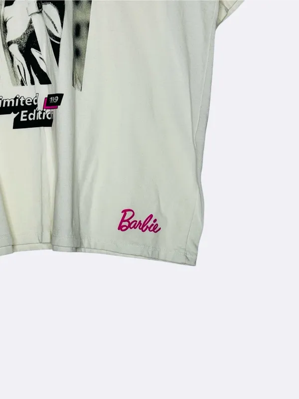 Barbie Girl Limited Edition Graphic Tee XL White Oversized Y2K Dollcore T-Shirt - Image 6