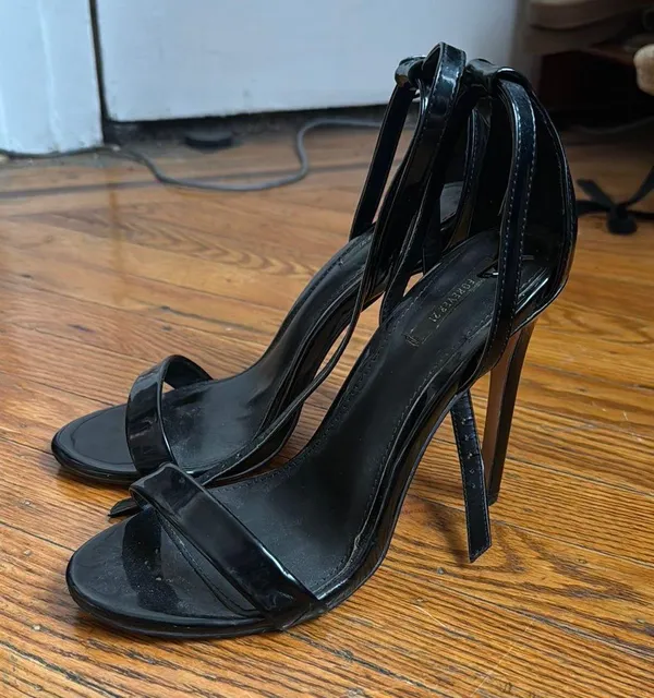 Forever 21 Strappy Black Heels - Image 3
