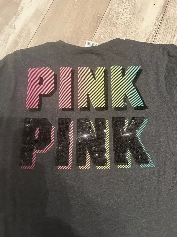 Vs pink rare rainbow 🌈 sequins tee - Image 5