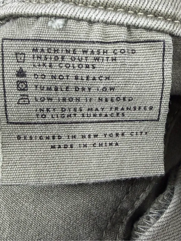 AYR Pants Womens 2 Sage Green Moto Utility Slim Ankle Zip Stretch Cotton - Image 8