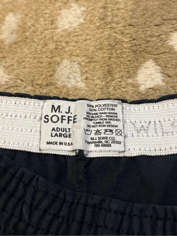 M.J. Soffe Shorts Vintage Adult Large Navy Blue Made in USA Athletic Dolphin Gym - Image 6