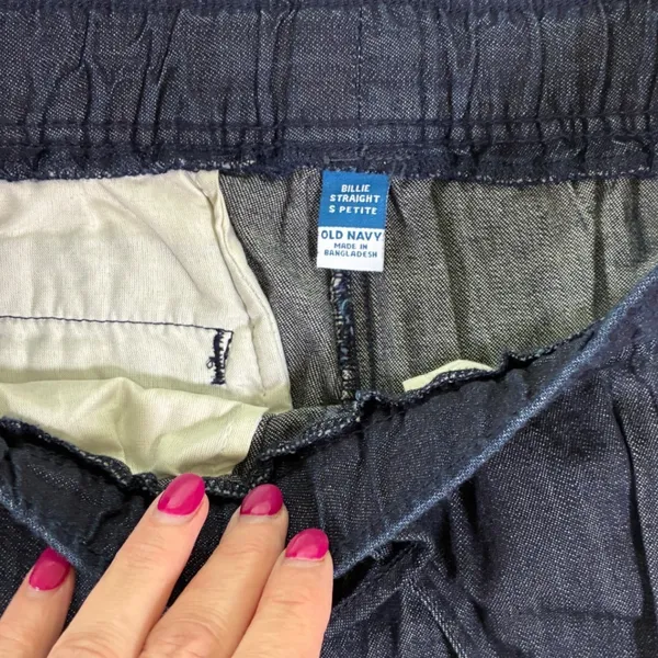 Old Navy Billie High Rise Straight Ankle Pants Dark Rinse Petite S 799291 - Image 5