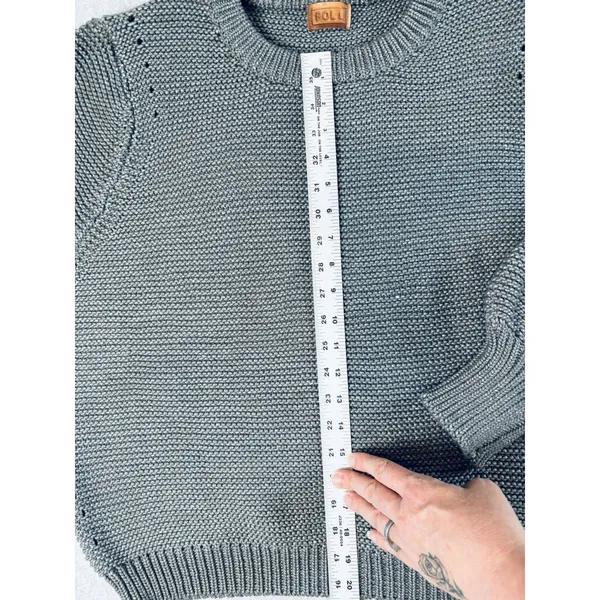 Women’s Poll Grey‎ Chunky Pullover Knit Sweater Oversized Medium Large - Image 7