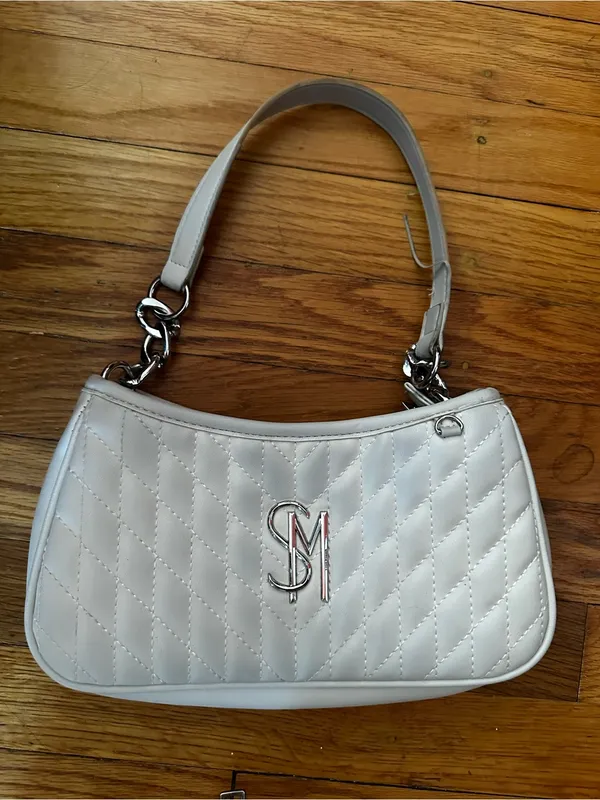 Steve Madden Elodie Quilted Shoulder Bag White Vegan Leather Y2K Bag - Image 3