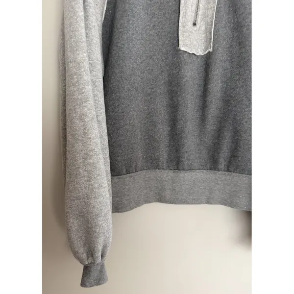 We The Free x Free People Kassey Half Zip Sweatshirt Two Tone Gray Size Small - Image 8