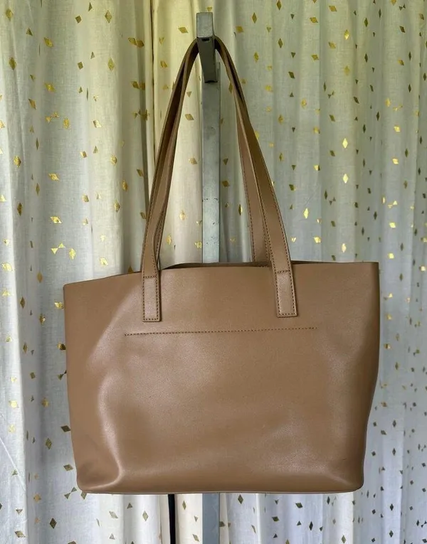 Samara Anthropologie Buttery Soft Vegan Leather Suede Interior Everyday Tote Bag - Image 3