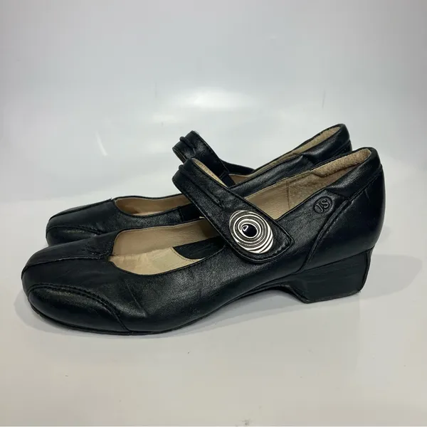 Josef Seibel black leather‎ mary Jane pumps women’s size 36 - Image 2