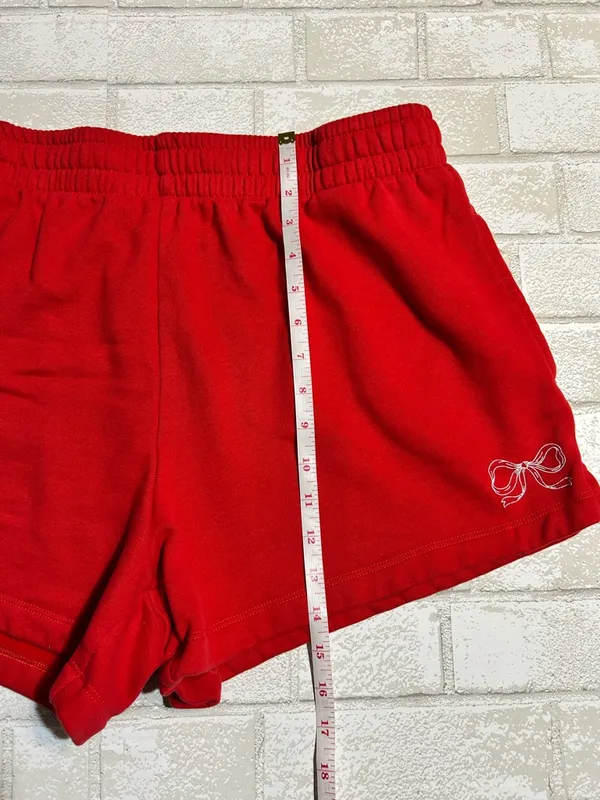 State of Mind Red Athletic Shorts with Bow Accent - Image 5