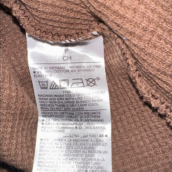 Old navy brown ribbed tank top size small - Image 5