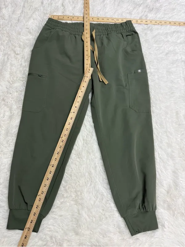 FIGS Uman Jogger Scrub Pants Women’s XL Petite Moss Green Technical Collection - Image 7
