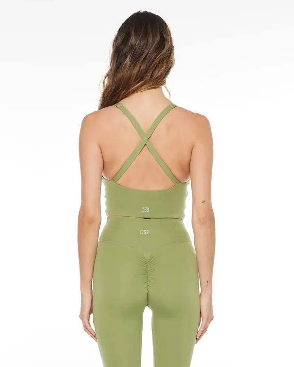 Revolve Crop shop boutique csb green Serenity Whitney Crop top sports bra - Image 2